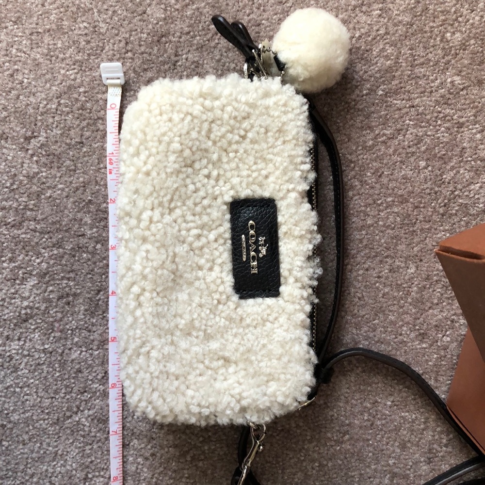 NWT Coach Shearling Crossbody Pouch